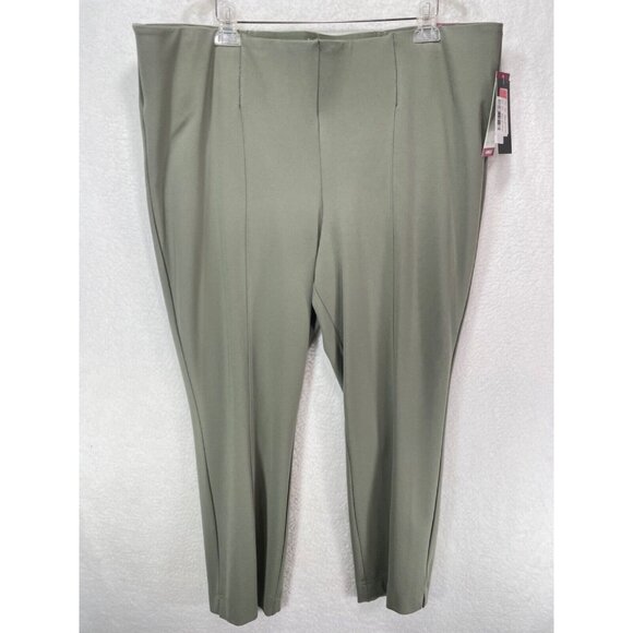 Slim Factor by Investments Woman 3X Ankle Pant Elastic Waist Green NWT - Picture 1 of 14